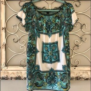 INC beautiful Teal tunic/blouse